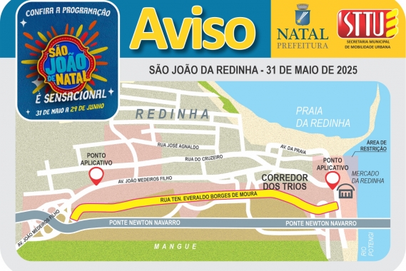 STTU define operação especial de trânsito para cobrir o São João de Natal  