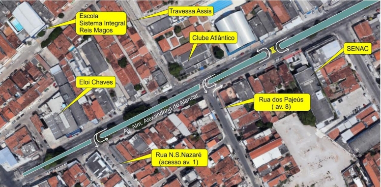STTU realizará simulação em trecho da Av. Alexandrino de Alencar