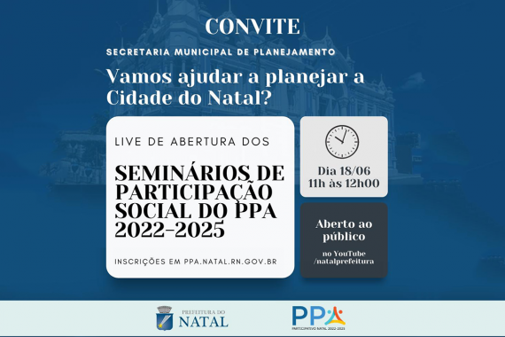 Prefeitura dá início aos Seminários de Participação Social do PPA 2022-2025