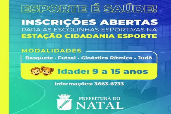 Estação Cidadania Esporte abre inscrições para modalidades nesta terça-feira, 13