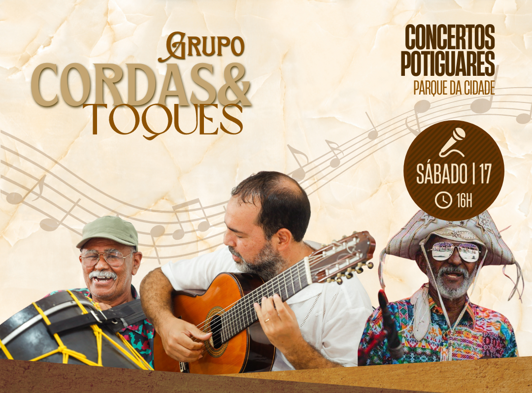 Grupo Cordas e Toques é atração gratuita deste sábado (17), no Parque da Cidade