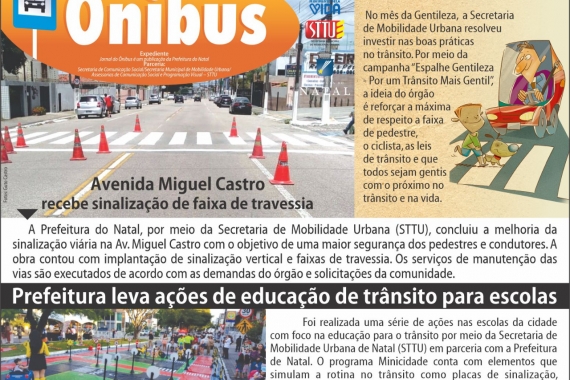 Nova edição do Jornal do Ônibus destaca a gentileza no trânsito