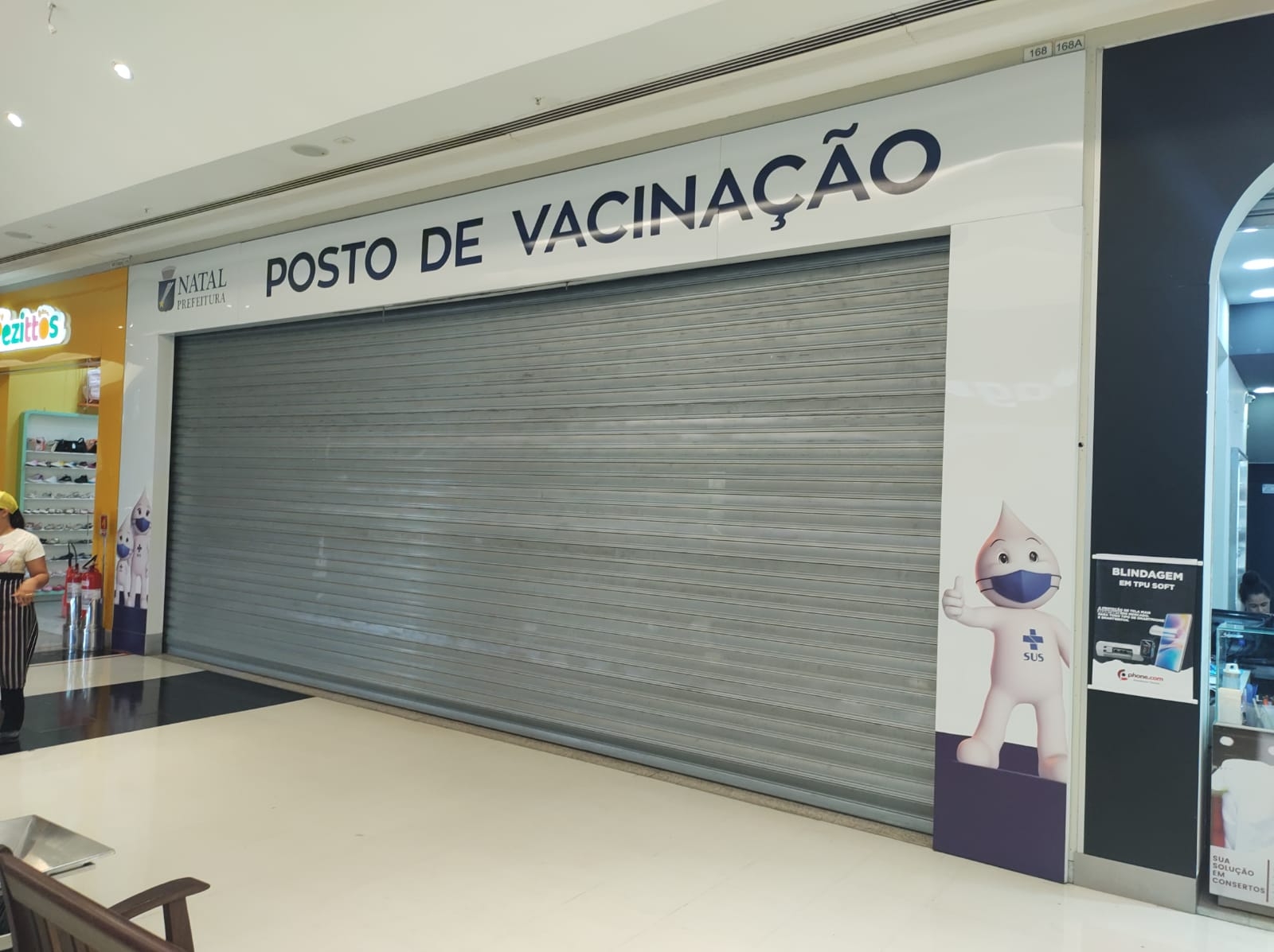 Ponto extra de vacinação do Shopping Midway Mall retoma funcionamento nesta quarta-feira (20)