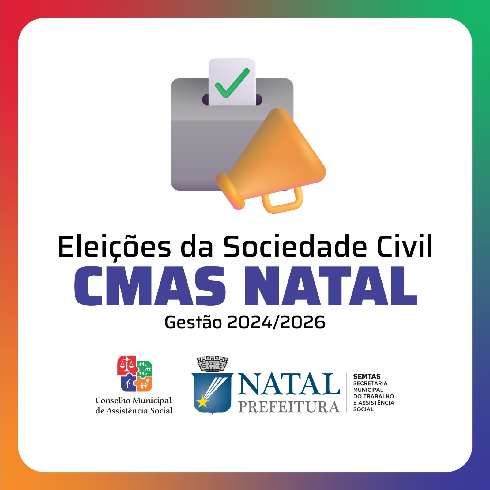 Fórum Eleitoral escolherá representação da sociedade civil para o CMAS/Natal 