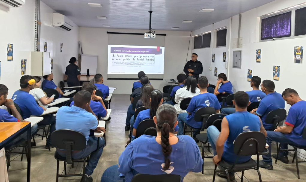 Guarda Municipal realiza ciclo de palestras sobre Maria da Penha e Meio Ambiente em empresa têxtil